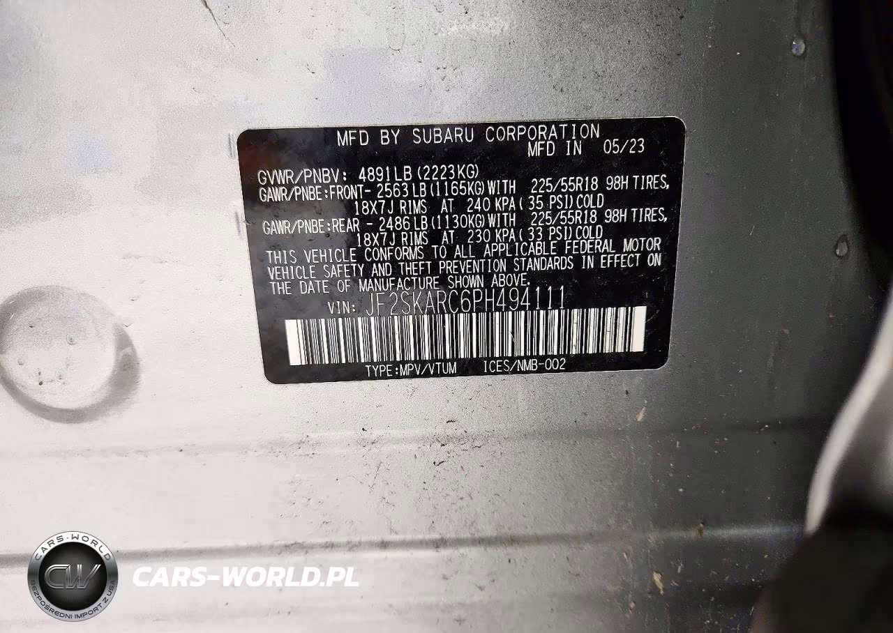 2023 Subaru Forester Touring VIN:JF2SKARC6PH494111 - 12