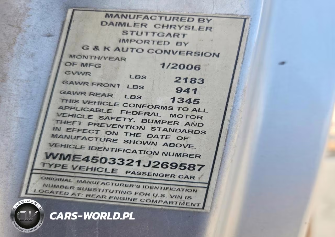 2006 Smart Fortwo VIN:WME4503321J269587 - 13