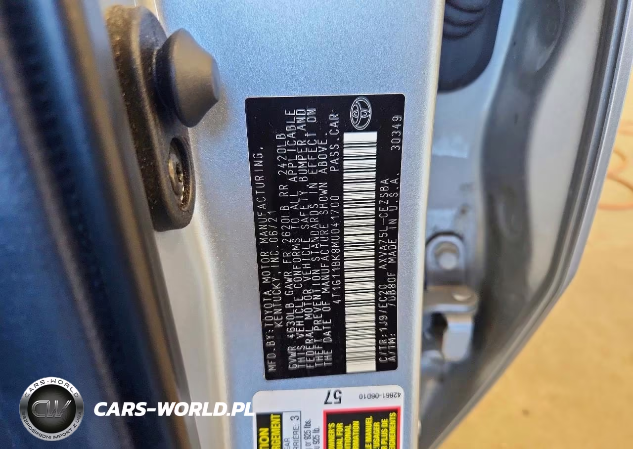 2021 Toyota Camry Se Nightshade VIN:4T1G11BK8MU041700 - 13
