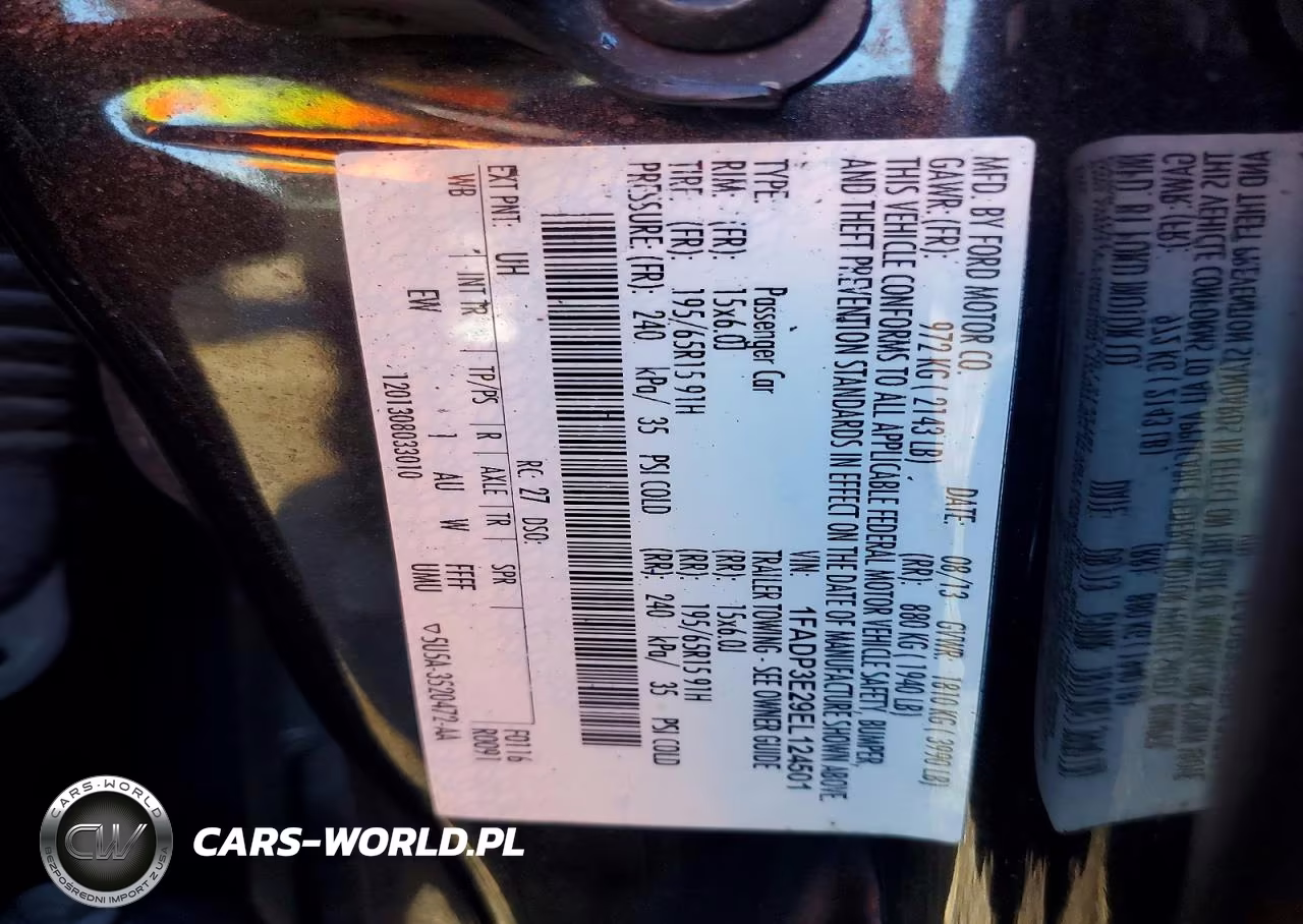 2014 Ford Focus S VIN:1FADP3E29EL124501 - 12