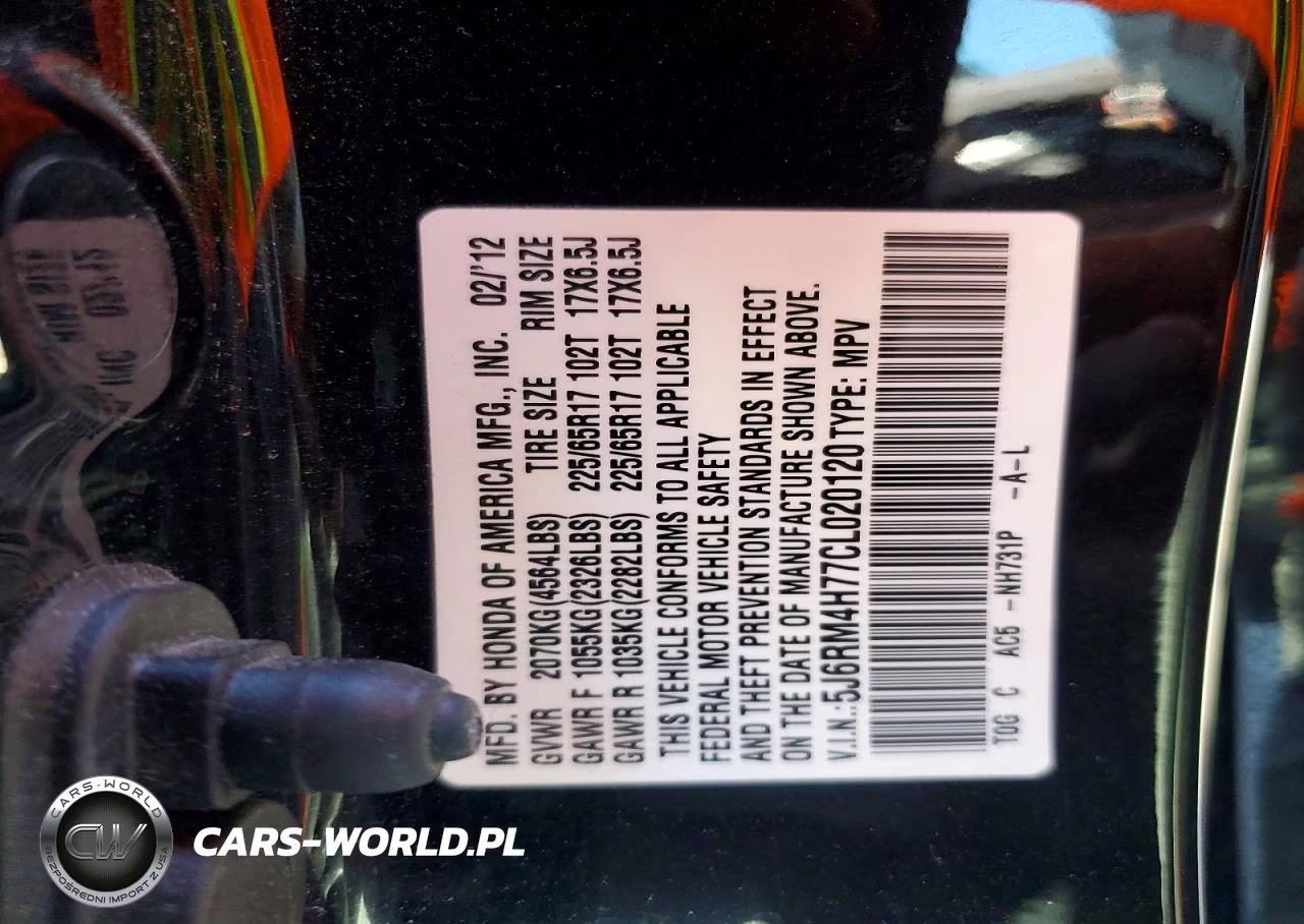 2012 Honda Cr-V Exl VIN:5J6RM4H77CL020120 - 14