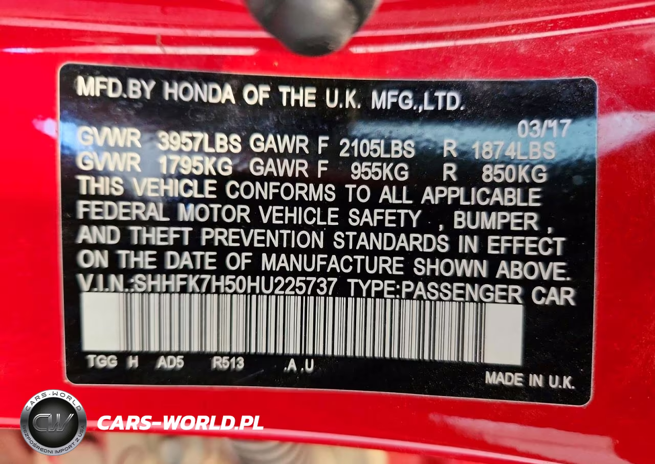 2017 Honda Civic Ex VIN:SHHFK7H50HU225737 - 13