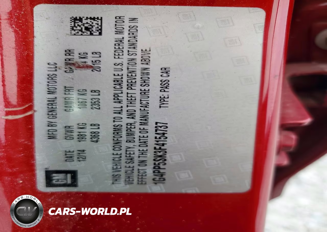 2015 Buick Verano VIN:1G4PP5SK3F4154737 - 12