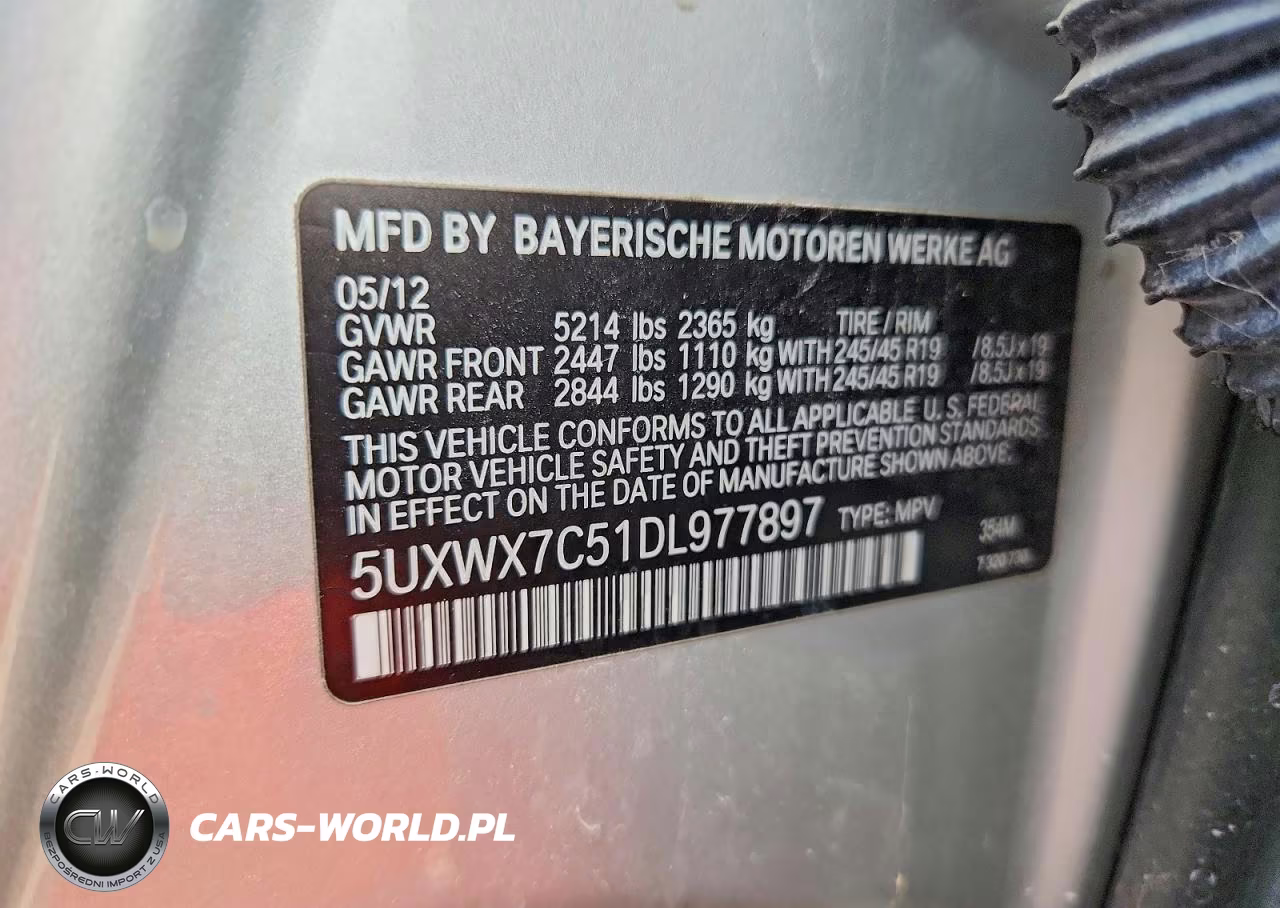 2013 BMW X3 xDrive35I VIN:5UXWX7C51DL977897 - 13