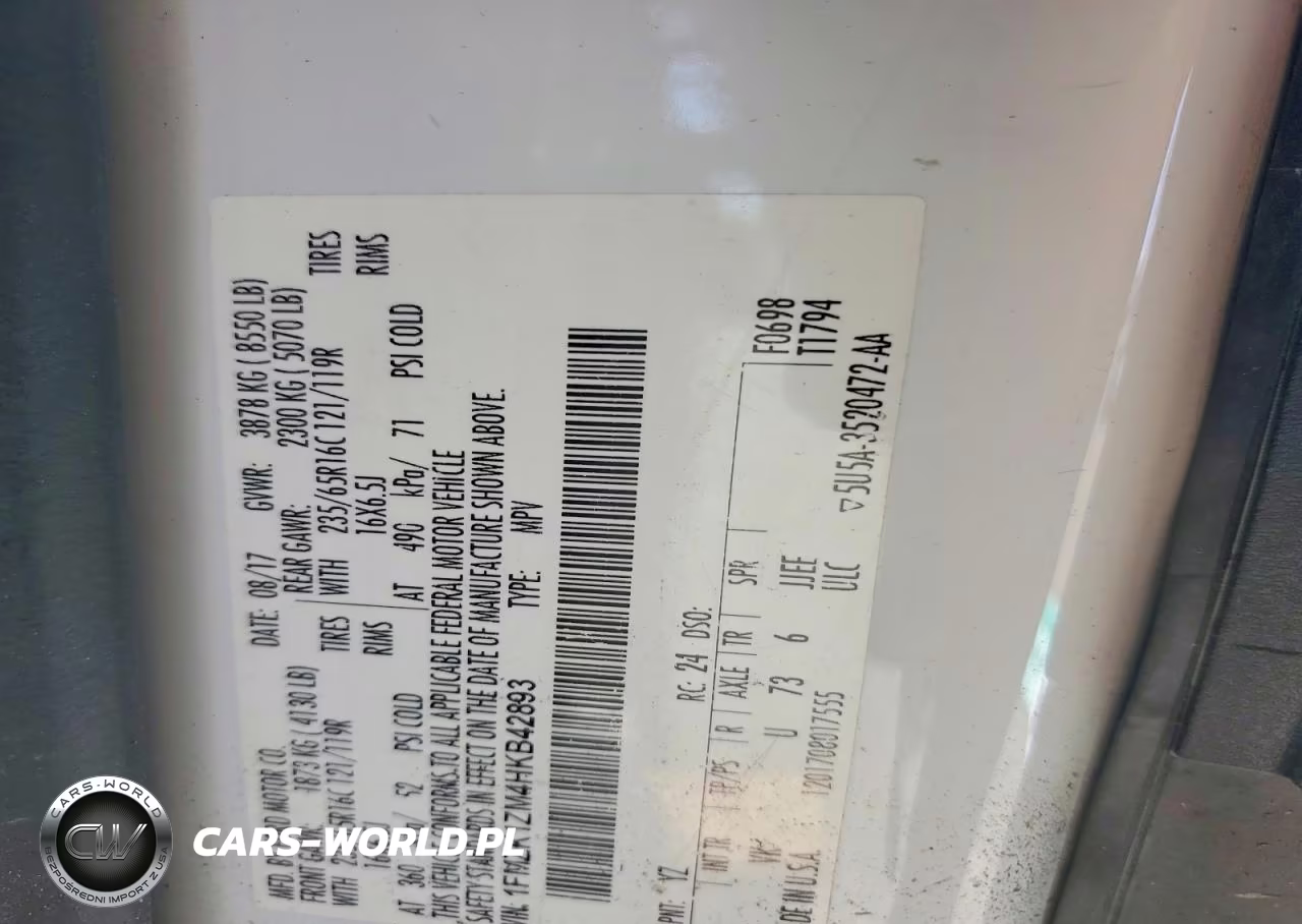 2017 Ford Transit T-150 VIN:1FMZK1ZM4HKB42893 - 13
