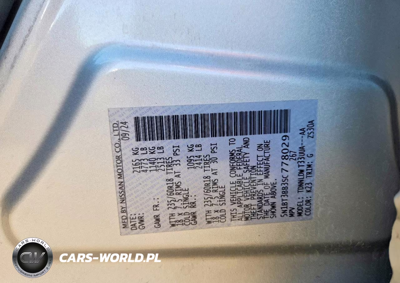 2025 Nissan Rogue Sv VIN:5N1BT3BB3SC778029 - 12