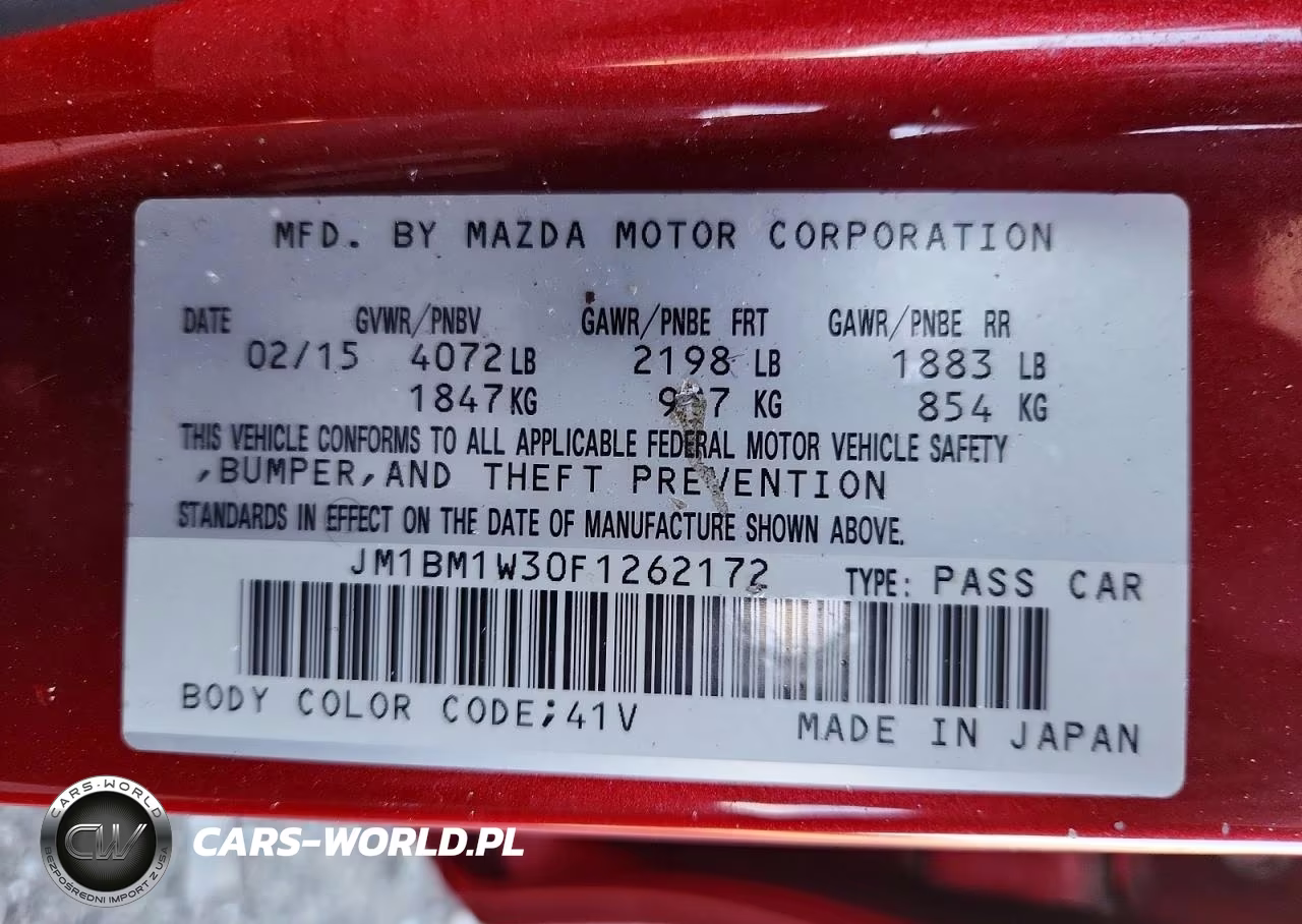2015 Mazda 3 Grand Touring VIN:JM1BM1W30F1262172 - 12