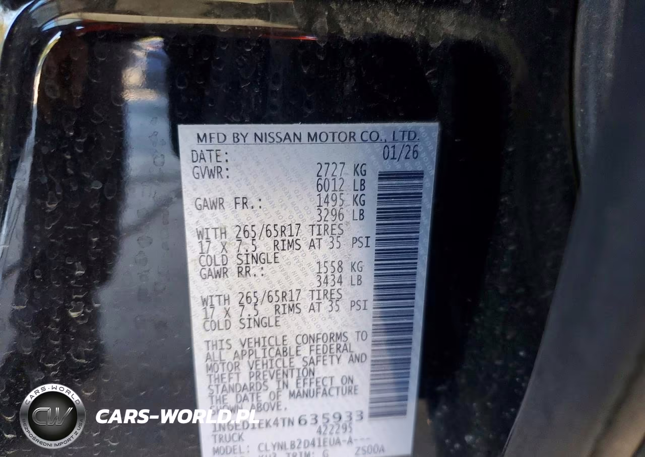 2026 Nissan Frontier Sv VIN:1N6ED1EK4TN635933 - 13