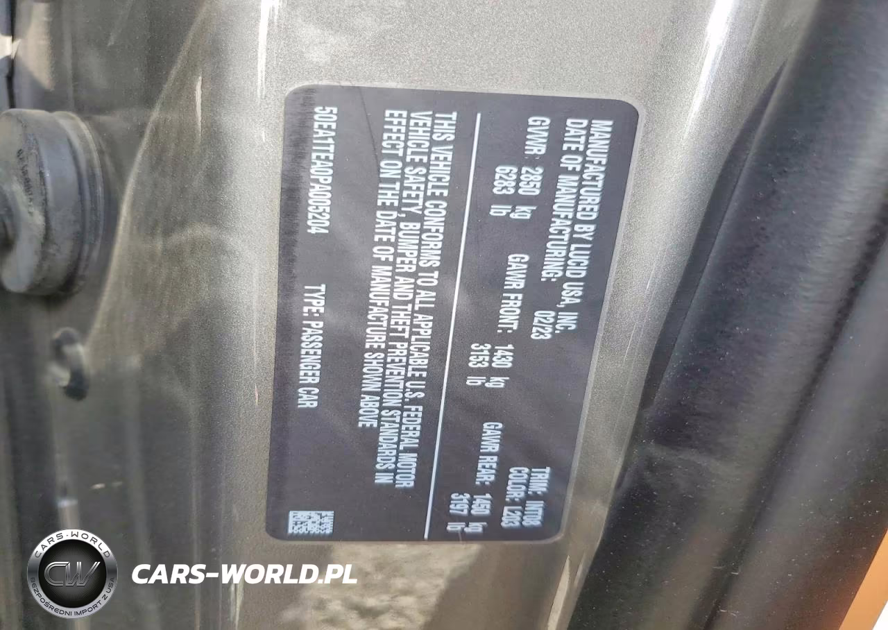 2023 Lucid Motors Air Touring VIN:50EA1TEA0PA005204 - 13