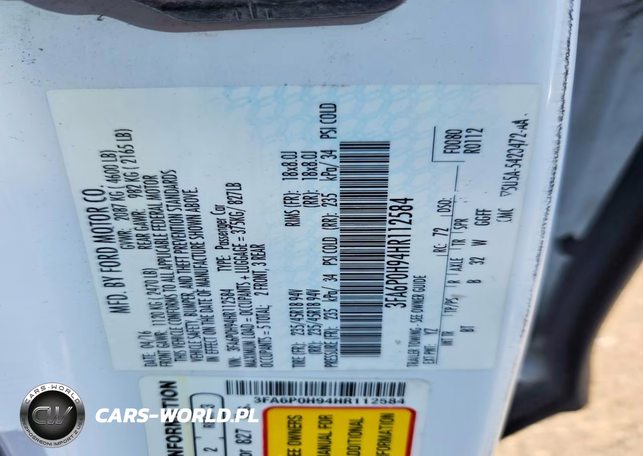 2017 Ford Fusion Se VIN:3FA6P0H94HR112584 - 12
