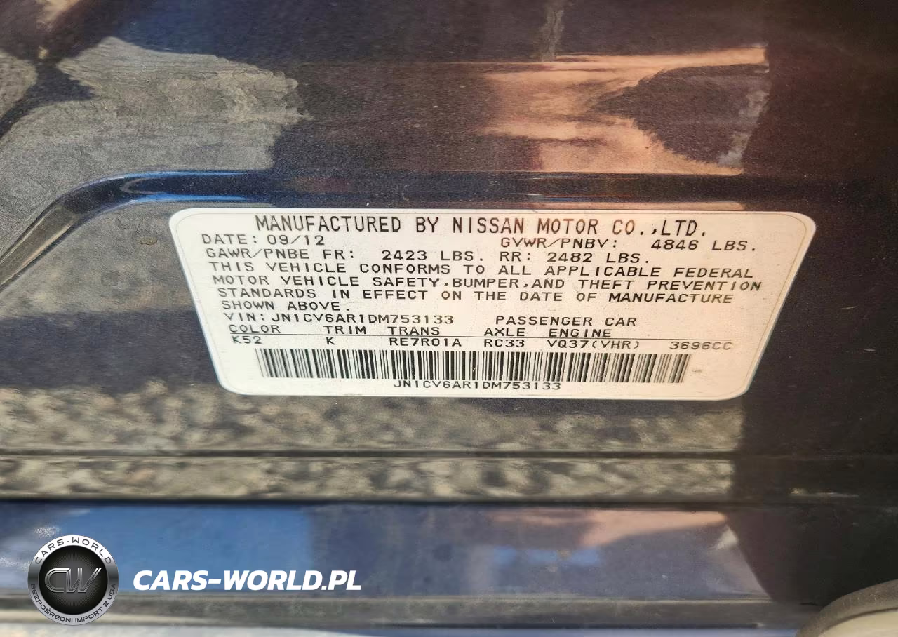 2013 Infiniti G37 Sedan X VIN:JN1CV6AR1DM753133 - 12