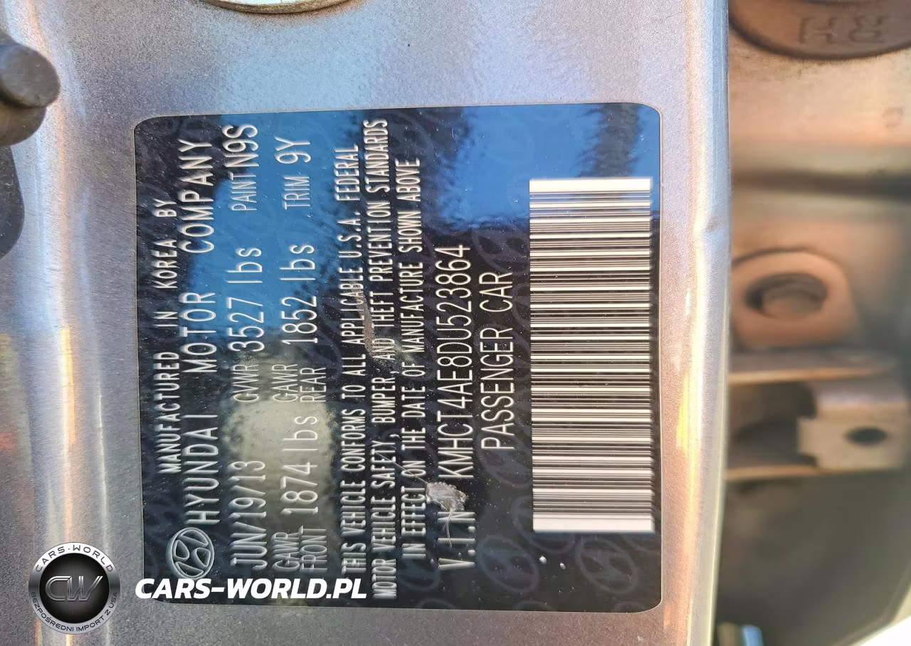 2013 Hyundai Accent Gls VIN:KMHCT4AE8DU523864 - 12