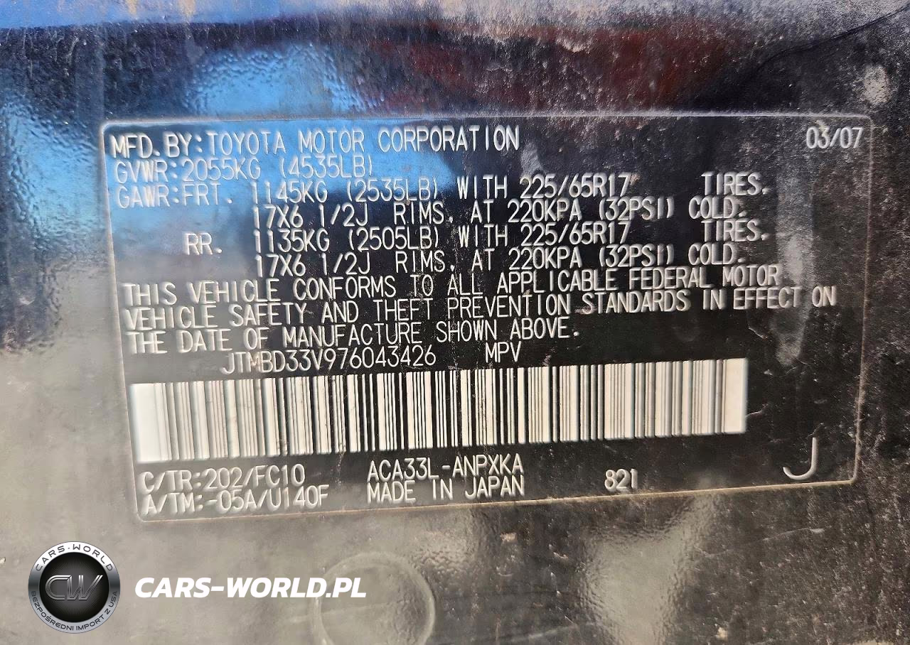2007 Toyota Rav4 Base VIN:JTMBD33V976043426 - 13