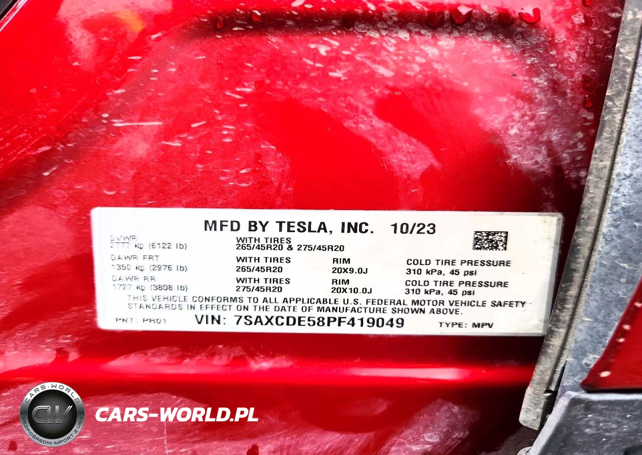 2023 Tesla Model X VIN:7SAXCDE58PF419049 - 13