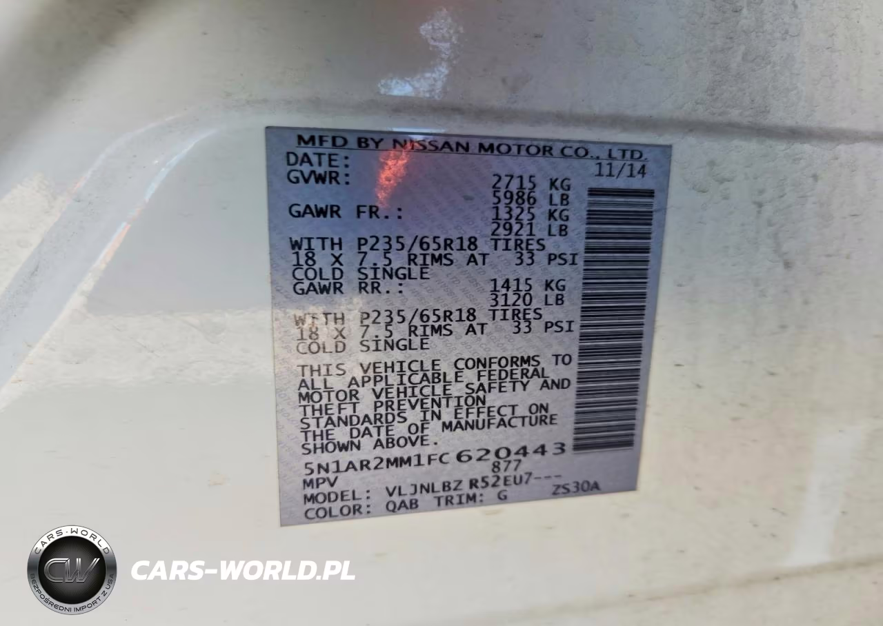 2015 Nissan Pathfinder S VIN:5N1AR2MM1FC620443 - 12