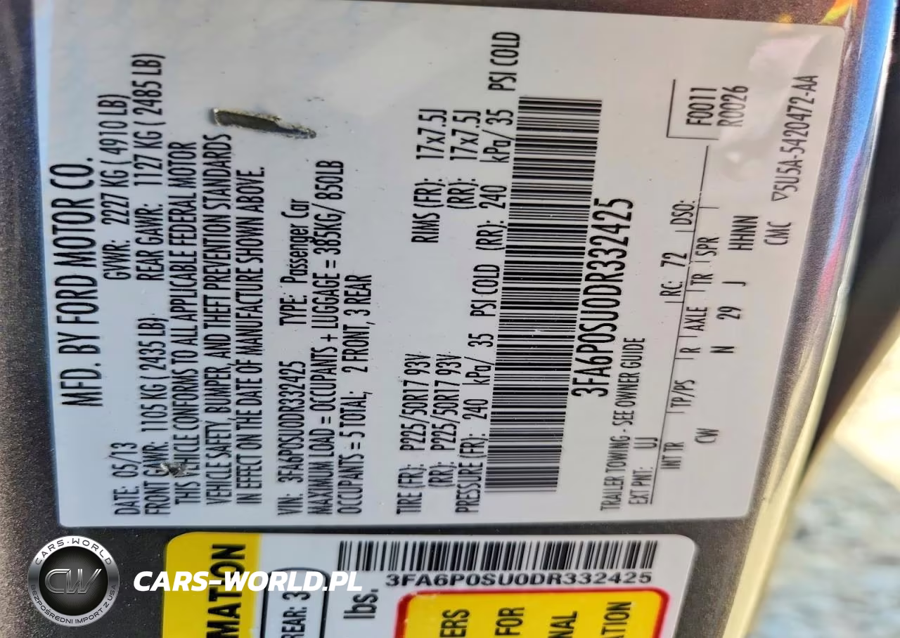 2013 Ford Fusion Titanium Phev VIN:3FA6P0SU0DR332425 - 13