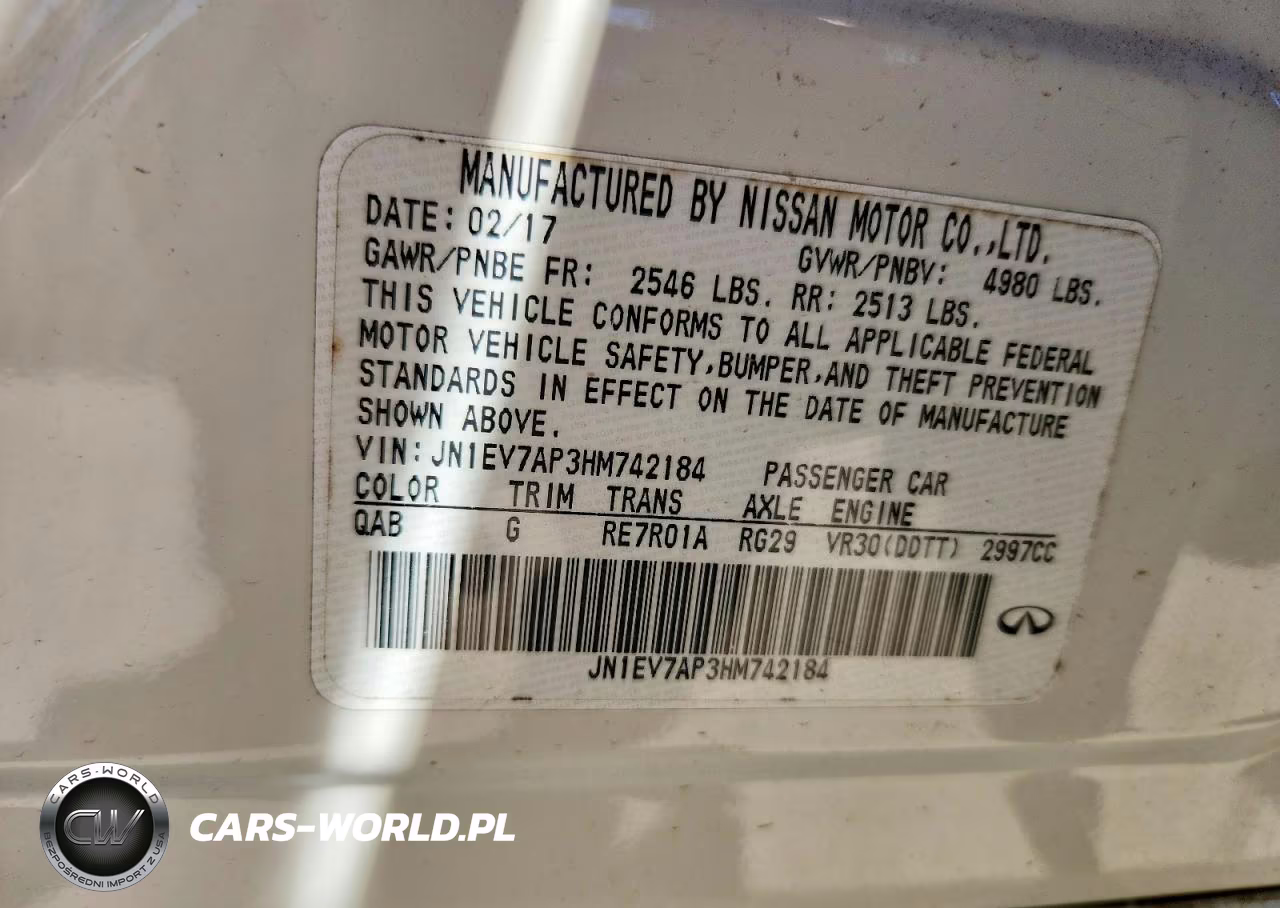2017 Infiniti Q50 3.0T Signature Edition VIN:JN1EV7AP3HM742184 - 12