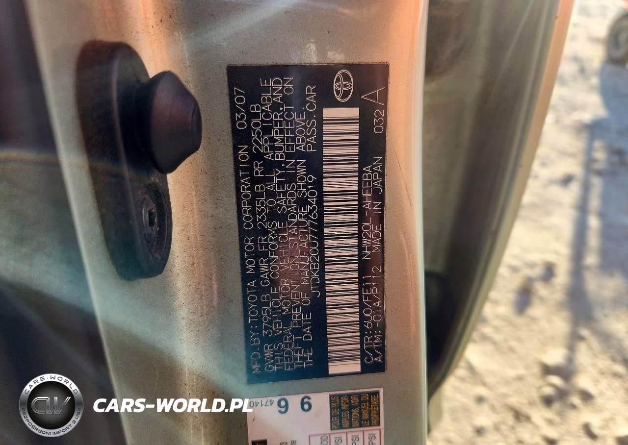2007 Toyota Prius Touring VIN:JTDKB20U777634019 - 13