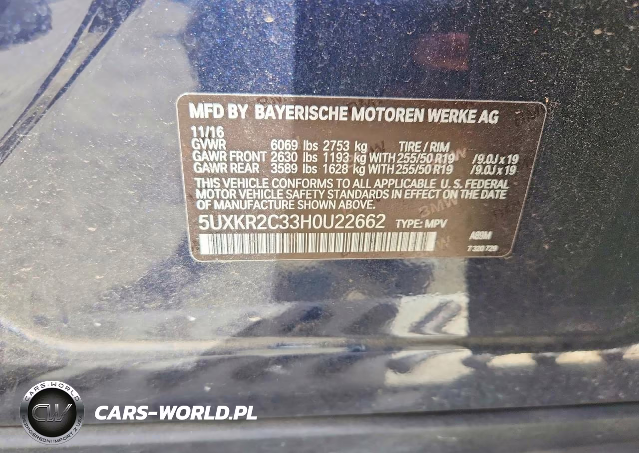 2017 BMW X5 Sdrive35I VIN:5UXKR2C33H0U22662 - 14