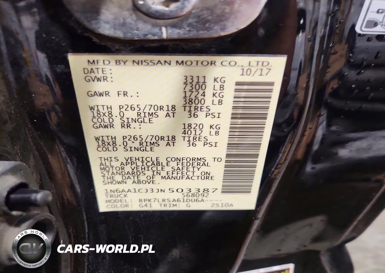 2018 Nissan Titan S VIN:1N6AA1CJ3JN503387 - 12