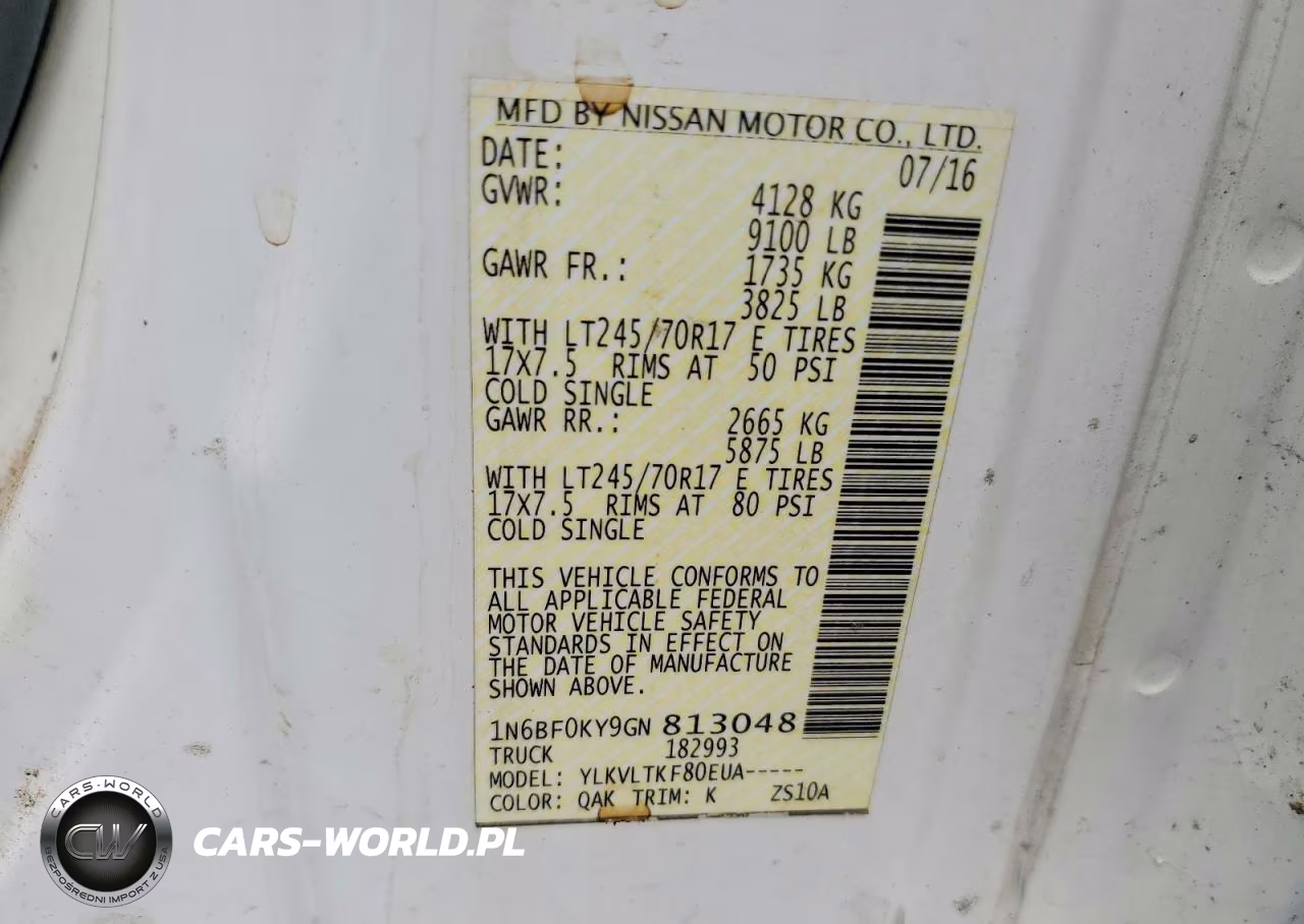 2016 Nissan Nv 2500 Hd Sv VIN:1N6BF0KY9GN813048 - 13
