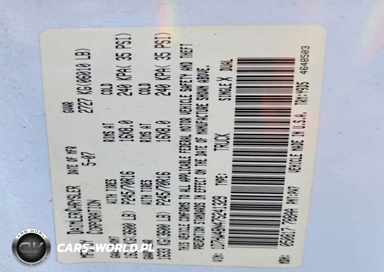 2007 Dodge Dakota Quad Slt VIN:1D7HW48N47S241329 - 13