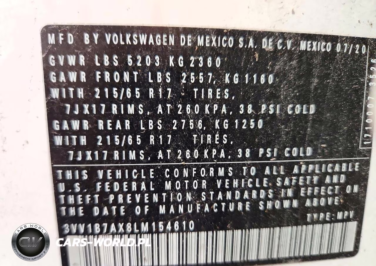 2020 Volkswagen Tiguan S VIN:3VV1B7AX8LM154610 - 13