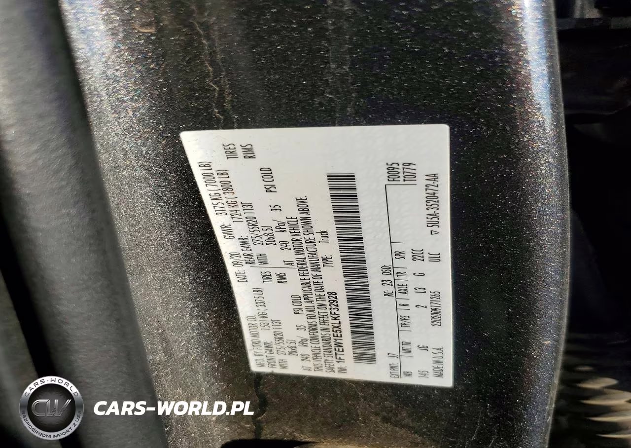 2020 Ford F150 Supercrew VIN:1FTEW1E5XLKF32928 - 13
