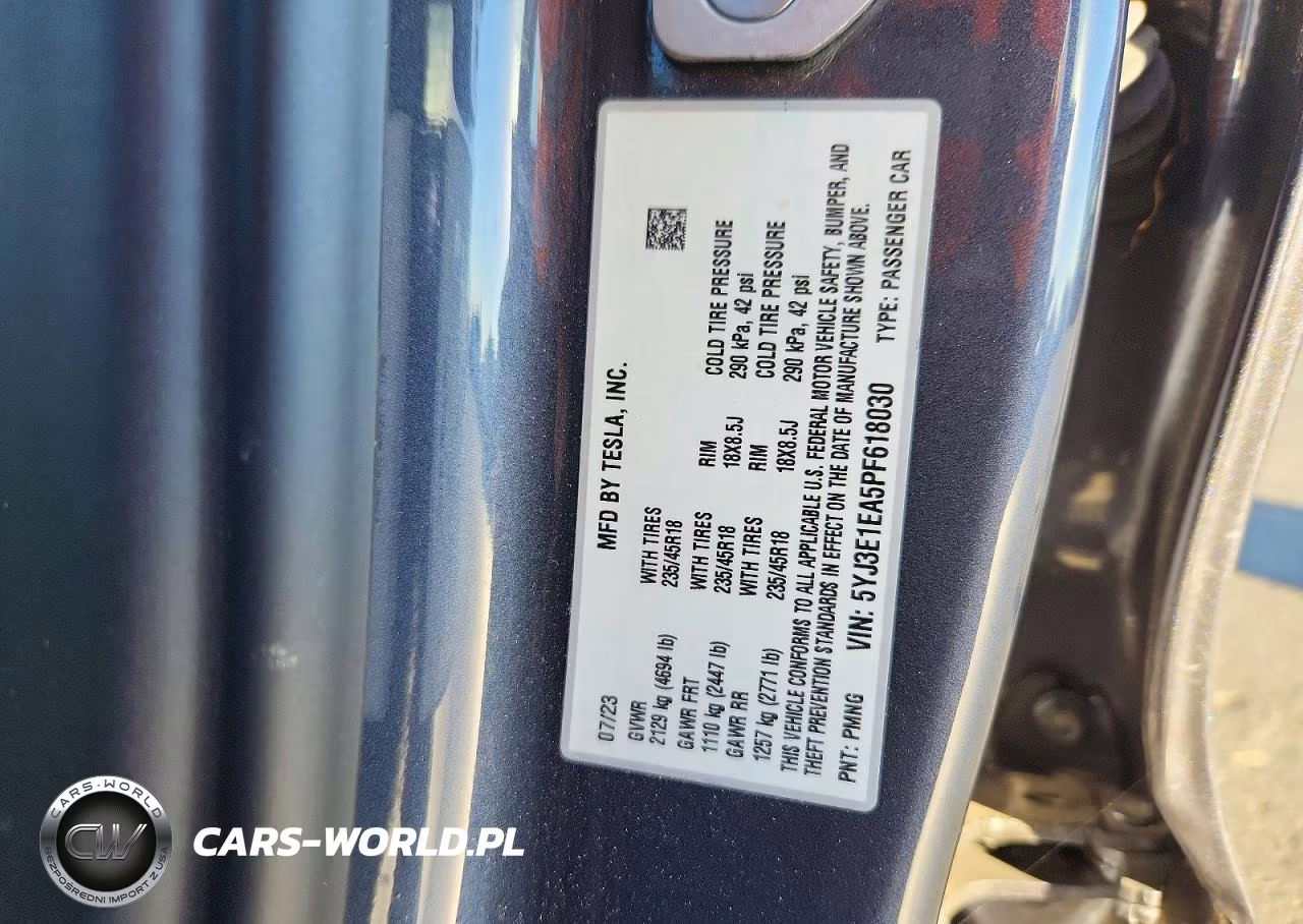 2023 Tesla Model 3 VIN:5YJ3E1EA5PF618030 - 13