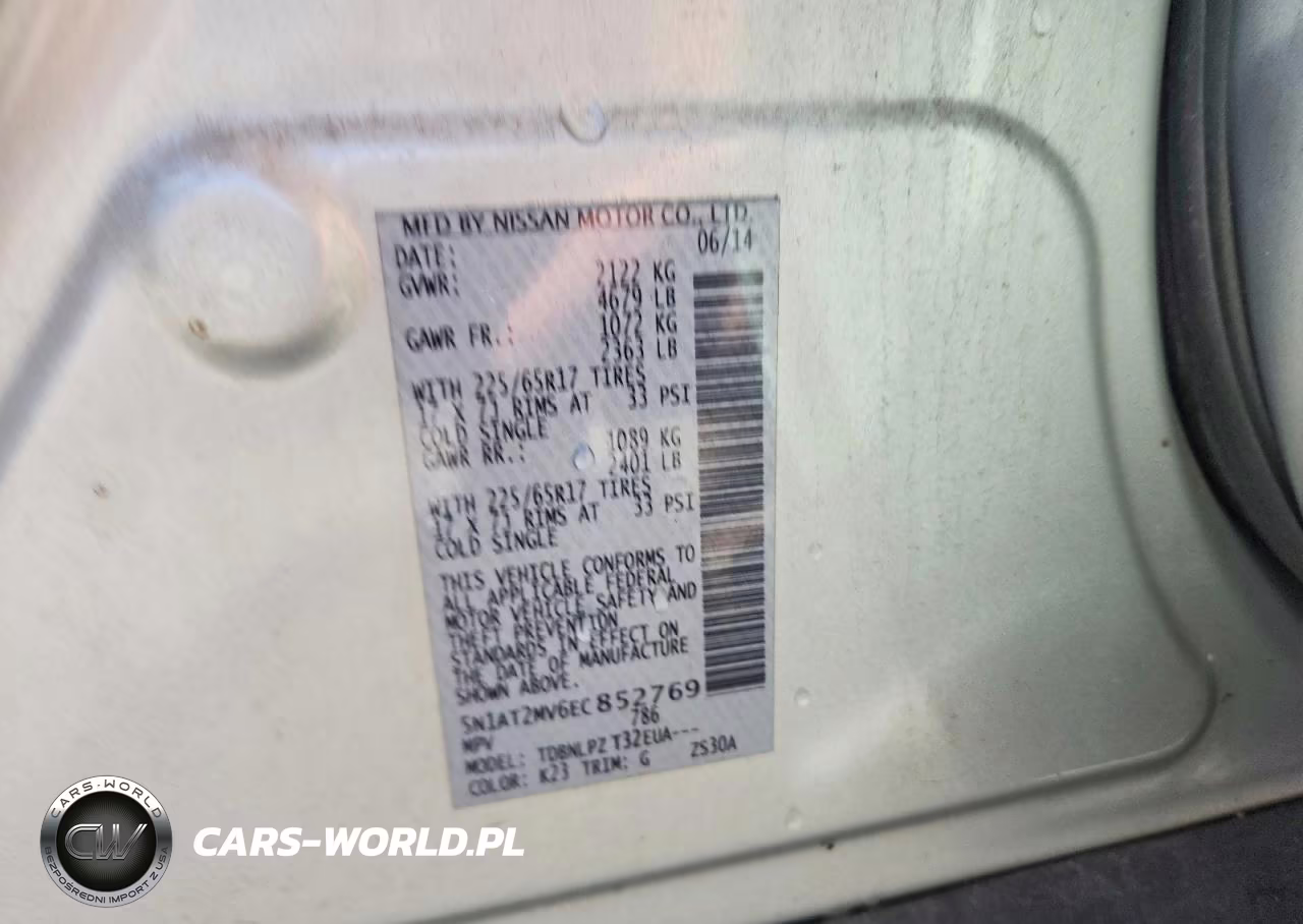 2014 Nissan Rogue S VIN:5N1AT2MV6EC852769 - 14