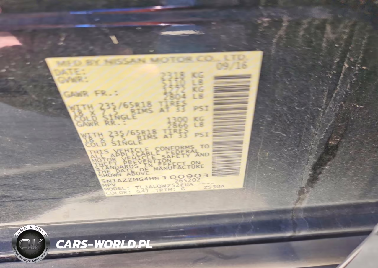 2017 Nissan Murano Sv VIN:5N1AZ2MG4HN100903 - 13