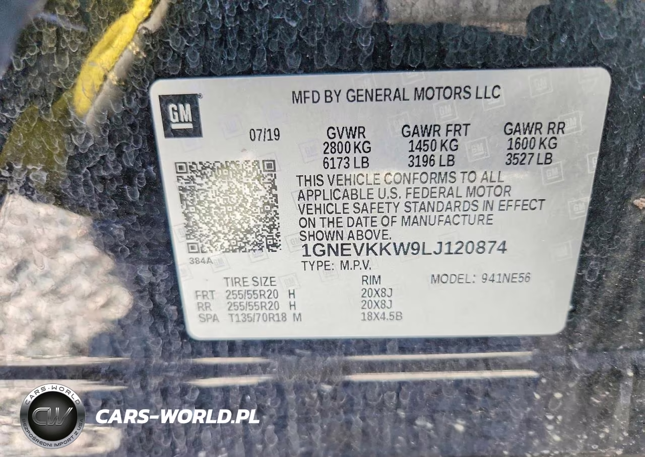 CHEVROLET TRAVERSE P VIN:1GNEVKKW9LJ120874 - 13