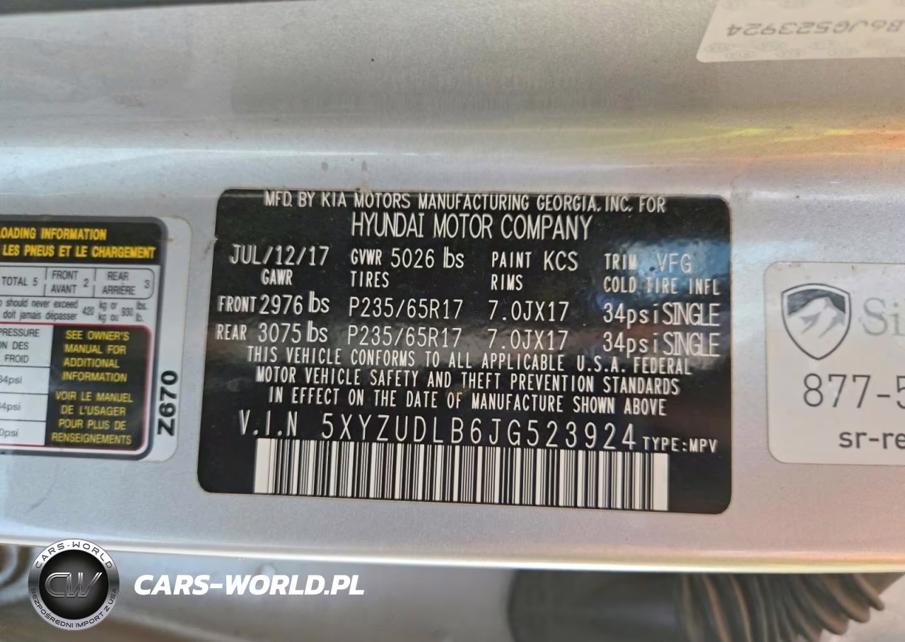 2018 Hyundai Santa Fe Sport 2.4L VIN:5XYZUDLB6JG523924 - 14