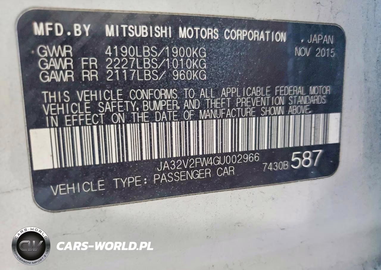 2016 Mitsubishi Lancer Es VIN:JA32V2FW4GU002966 - 13