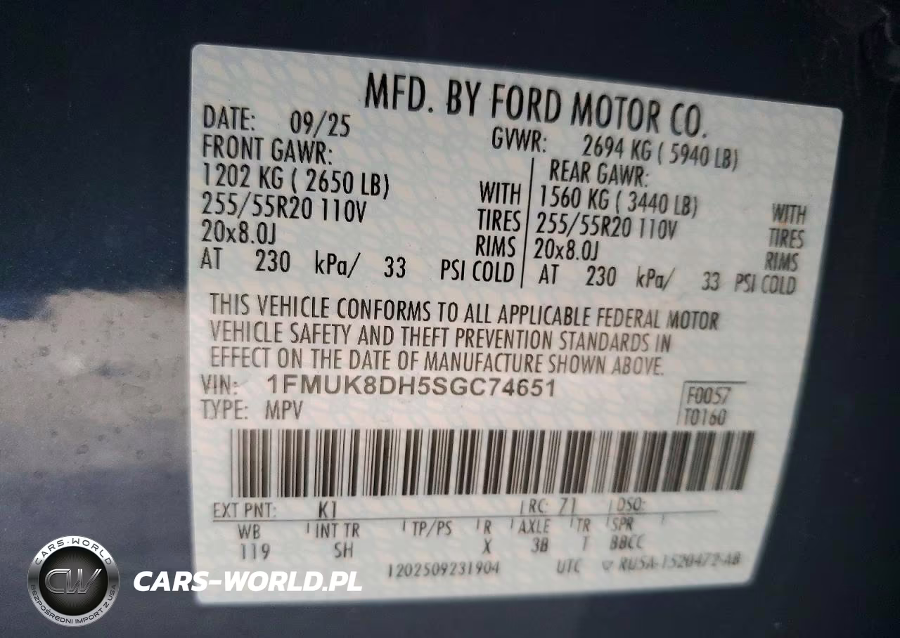 2025 Ford Explorer Active VIN:1FMUK8DH5SGC74651 - 13