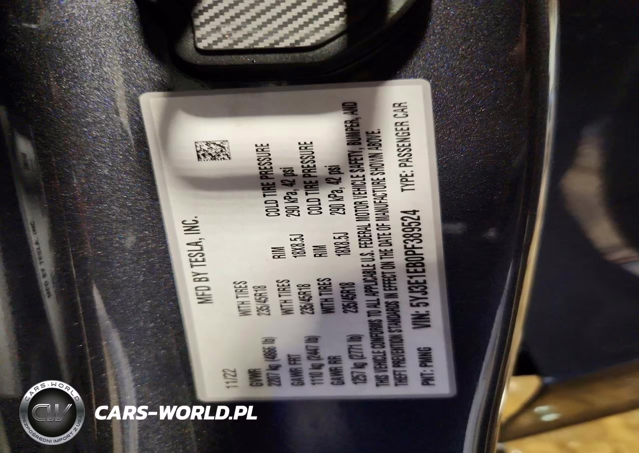 2023 Tesla Model 3 VIN:5YJ3E1EB0PF389524 - 13