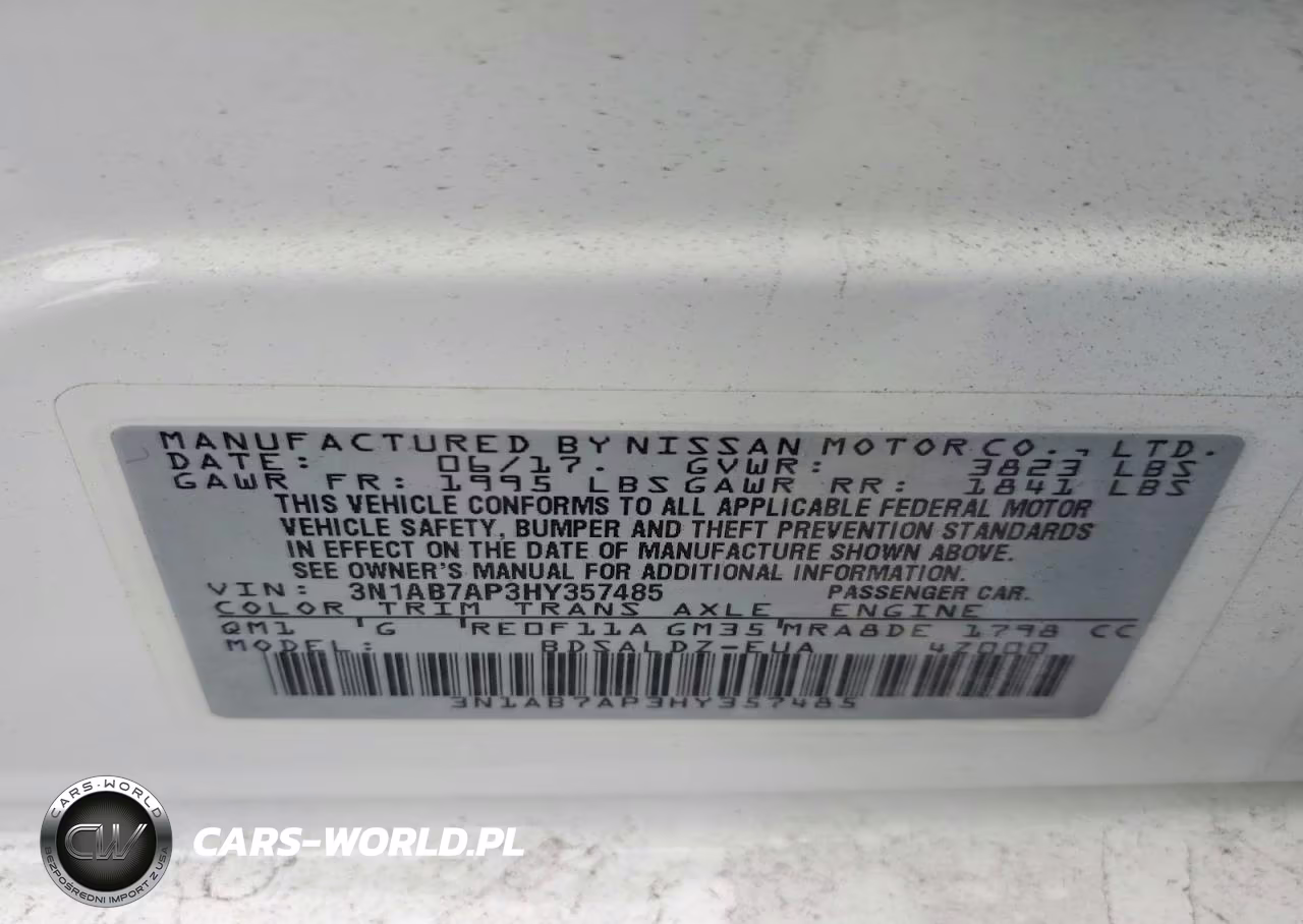 2017 Nissan Sentra Sv VIN:3N1AB7AP3HY357485 - 12