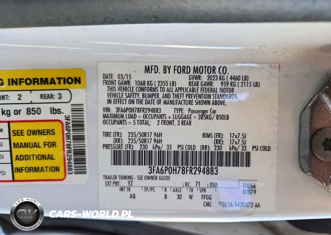 2015 Ford Fusion Se VIN:3FA6P0H78FR294883 - 13