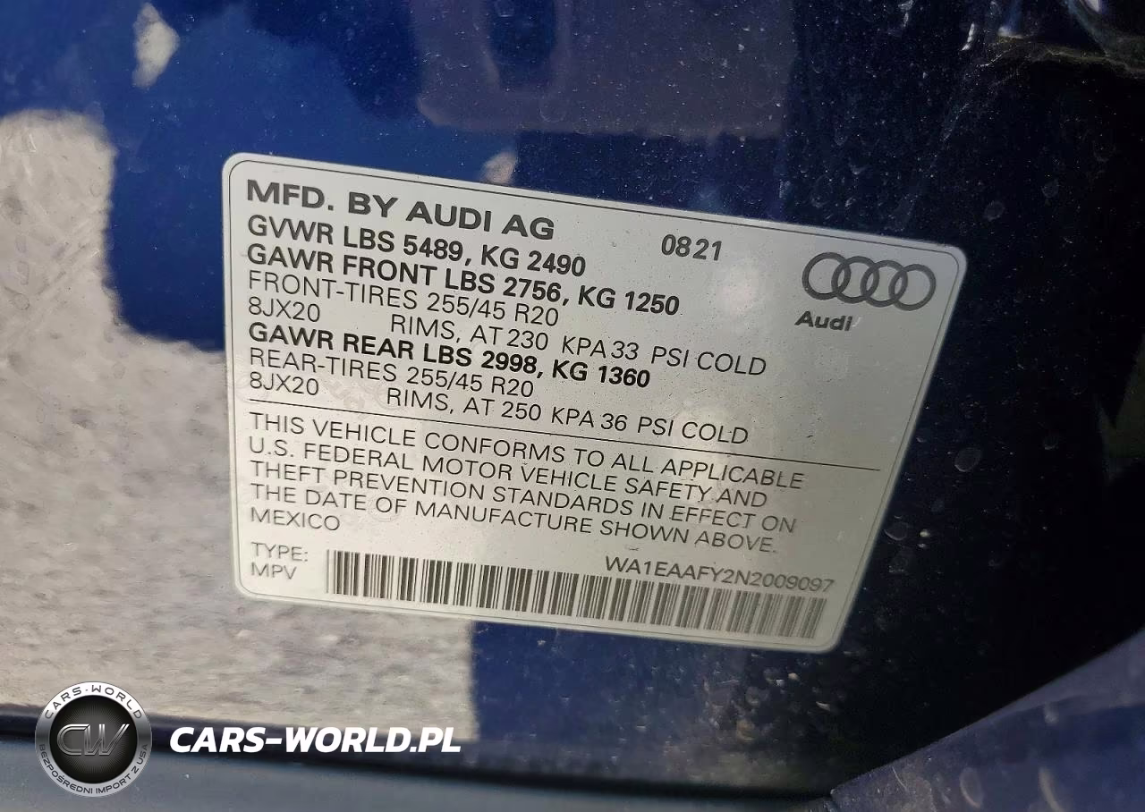 2022 Audi Q5 Premium Plus 45 VIN:WA1EAAFY2N2009097 - 13
