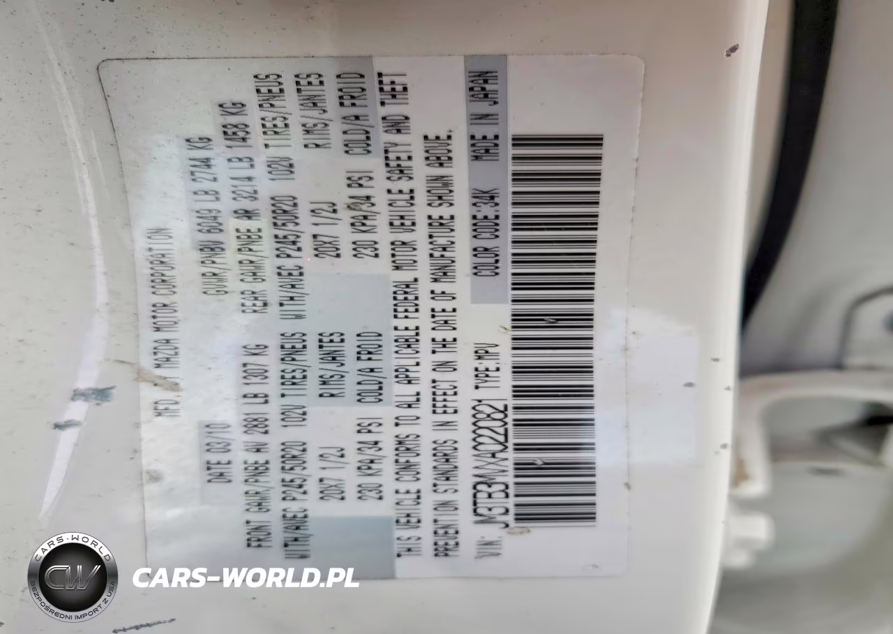 2010 Mazda Cx-9 VIN:JM3TB3MVXA0220821 - 13