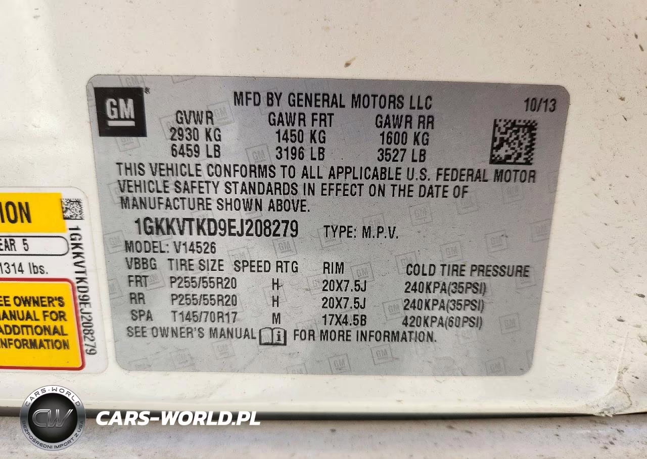 2014 GMC Acadia Denali VIN:1GKKVTKD9EJ208279 - 13