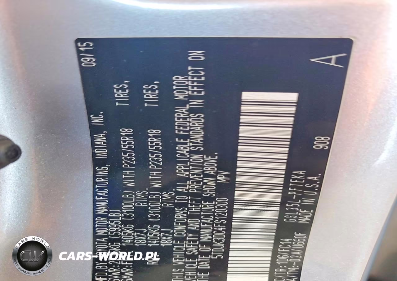 2015 Toyota Sienna Le VIN:5TDJK3DC4FS120300 - 14