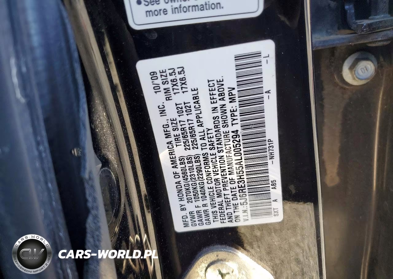 2010 Honda Cr-V Ex VIN:5J6RE3H55AL005294 - 13