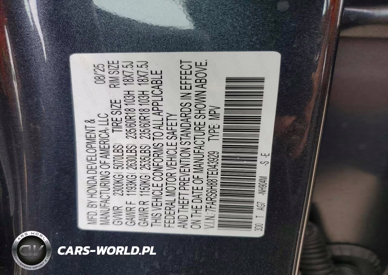 2026 Honda Cr-V Sport-L VIN:7FARS6H88TE043929 - 13