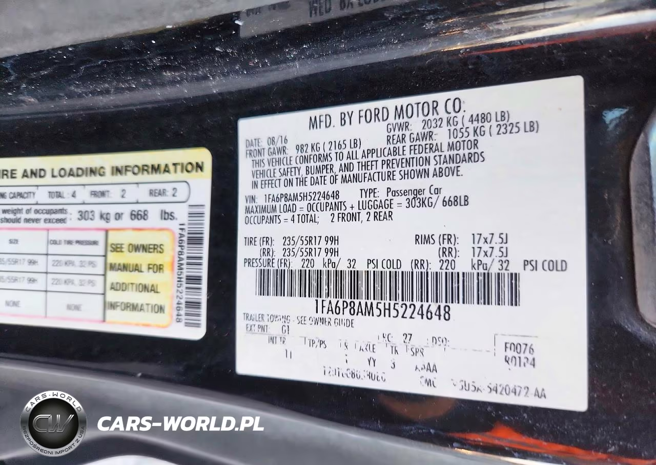 2017 Ford Mustang VIN:1FA6P8AM5H5224648 - 12
