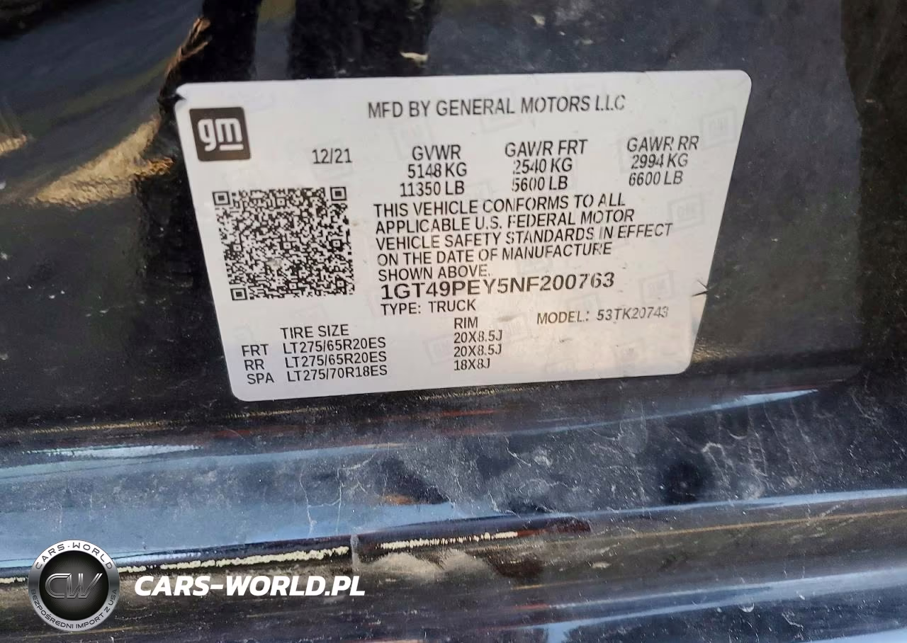 2022 GMC Sierra K2500 At4 VIN:1GT49PEY5NF200763 - 12