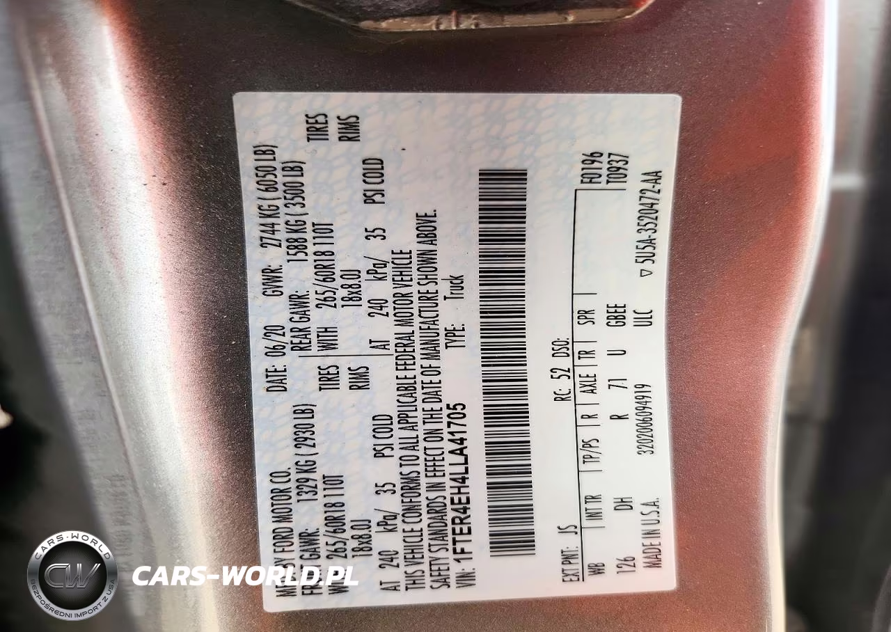 2020 Ford Ranger Xl VIN:1FTER4EH4LLA41705 - 12