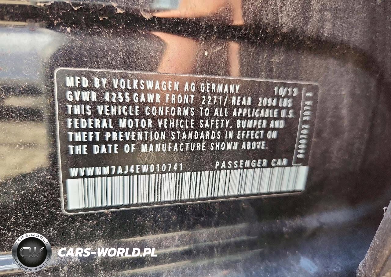 2014 Volkswagen Golf VIN:WVWNM7AJ4EW010741 - 12