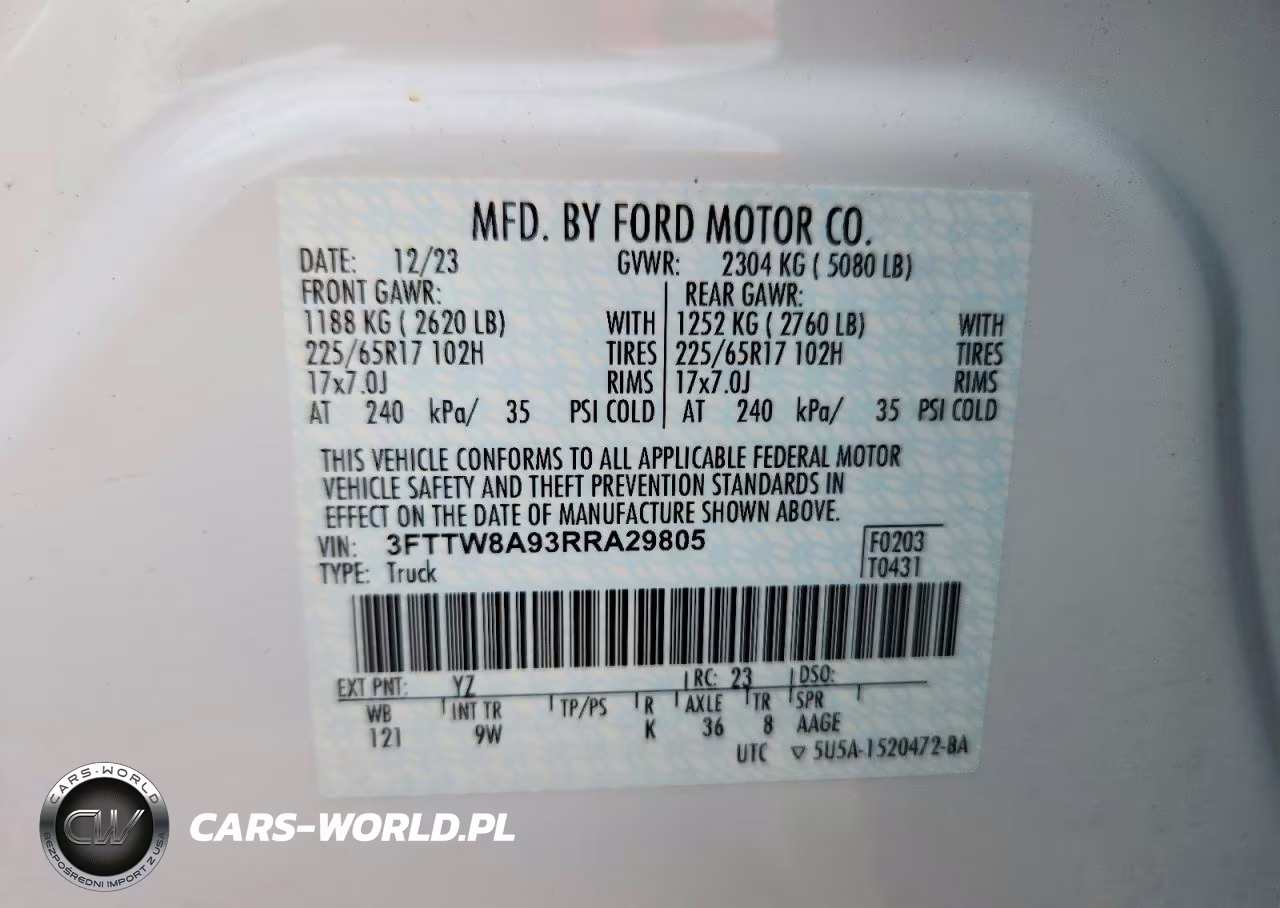 2024 Ford Maverick Xl VIN:3FTTW8A93RRA29805 - 12