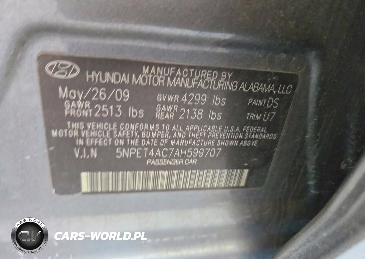 2010 Hyundai Sonata Gls VIN:5NPET4AC7AH599707 - 12